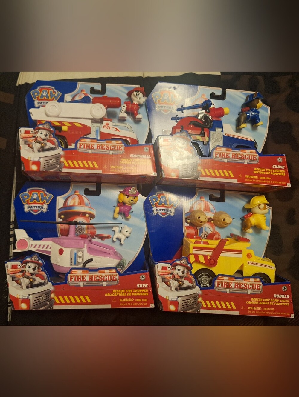 Paw Patrol Fire Rescue Kids Toy - Red and Pink Vehicles & Figures